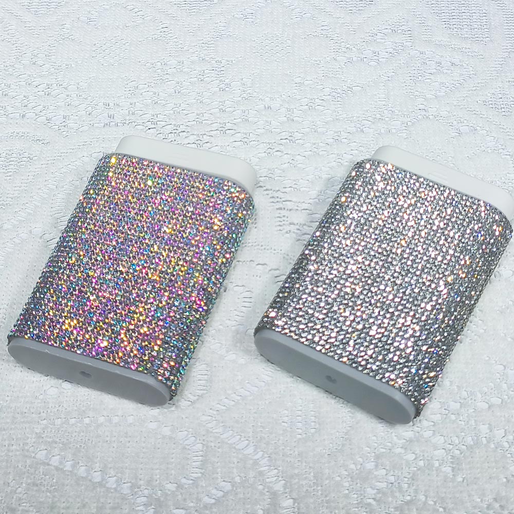 Elegant Crystal-Encrusted Pill Case for Women