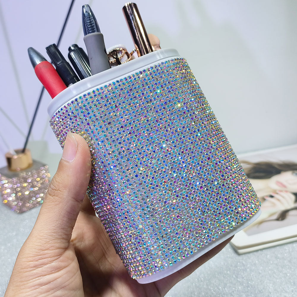 Classic Elegant Pen Holder with Rhinestones