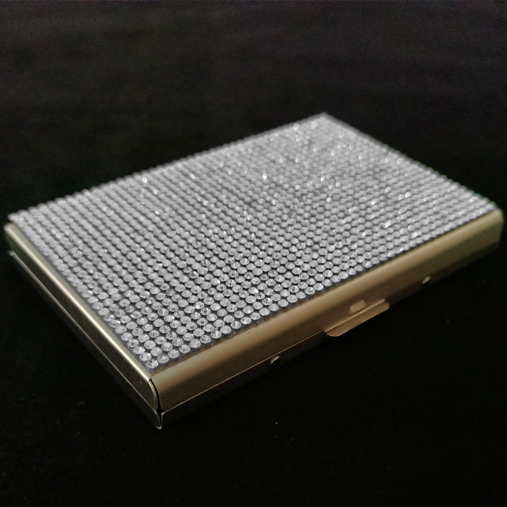 Crystal-Embellished Card Holder for Women - Sleek 6-Card Slot Design