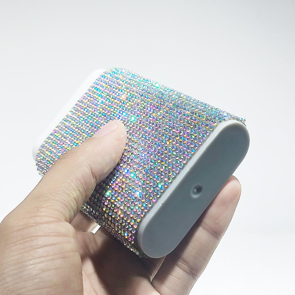 Elegant Crystal-Encrusted Pill Case for Women