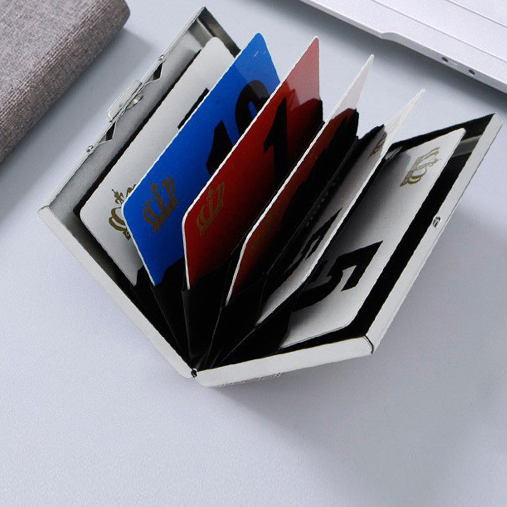 Crystal-Embellished Card Holder for Women - Sleek 6-Card Slot Design