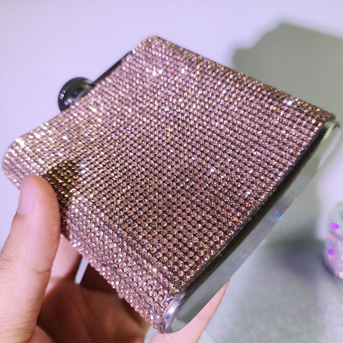 6oz Travel Hip Flask with Glittering Designs