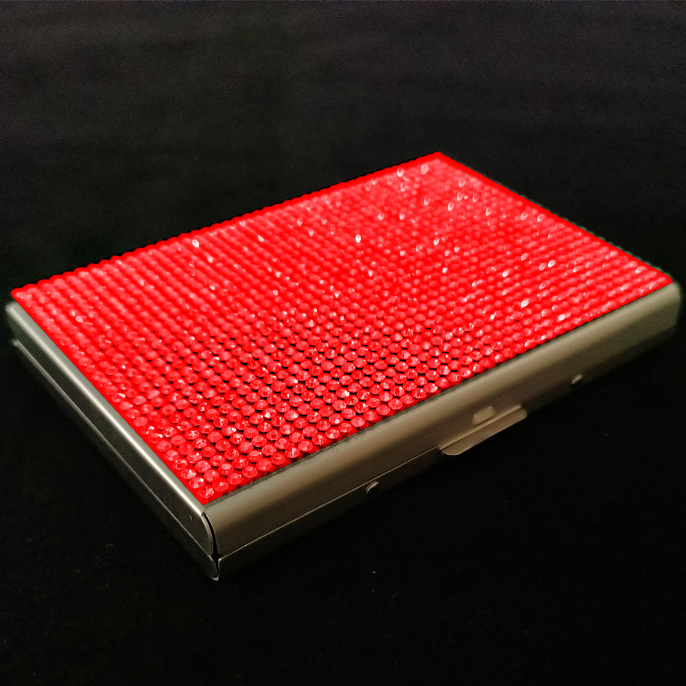 Crystal-Embellished Card Holder for Women - Sleek 6-Card Slot Design