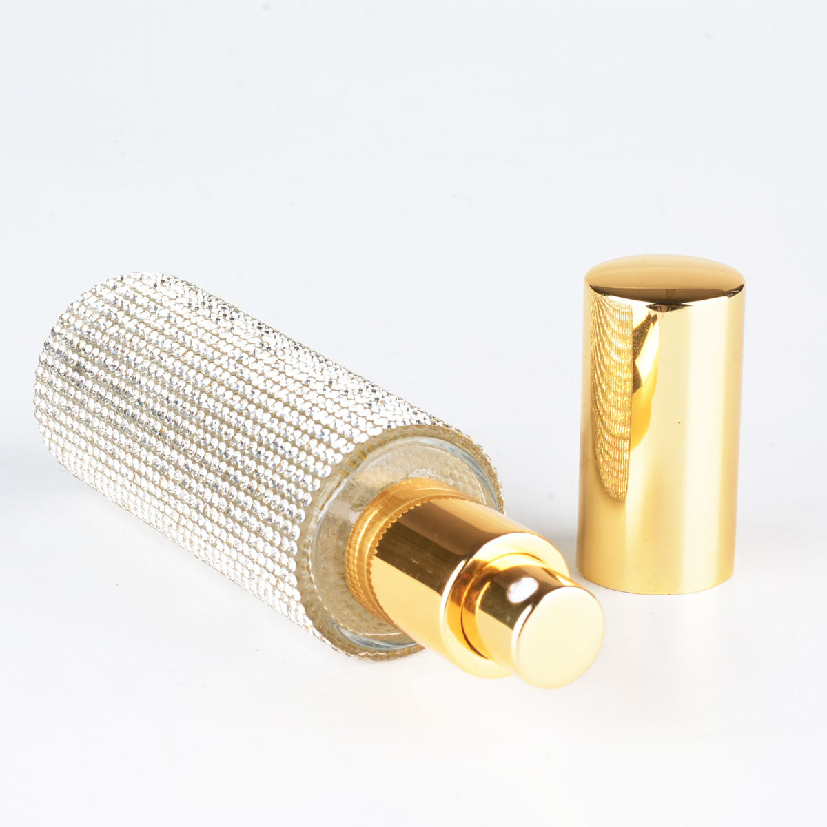 30ml Glass Refillable Travel Spray Bottle with Crystal Studs and Pump