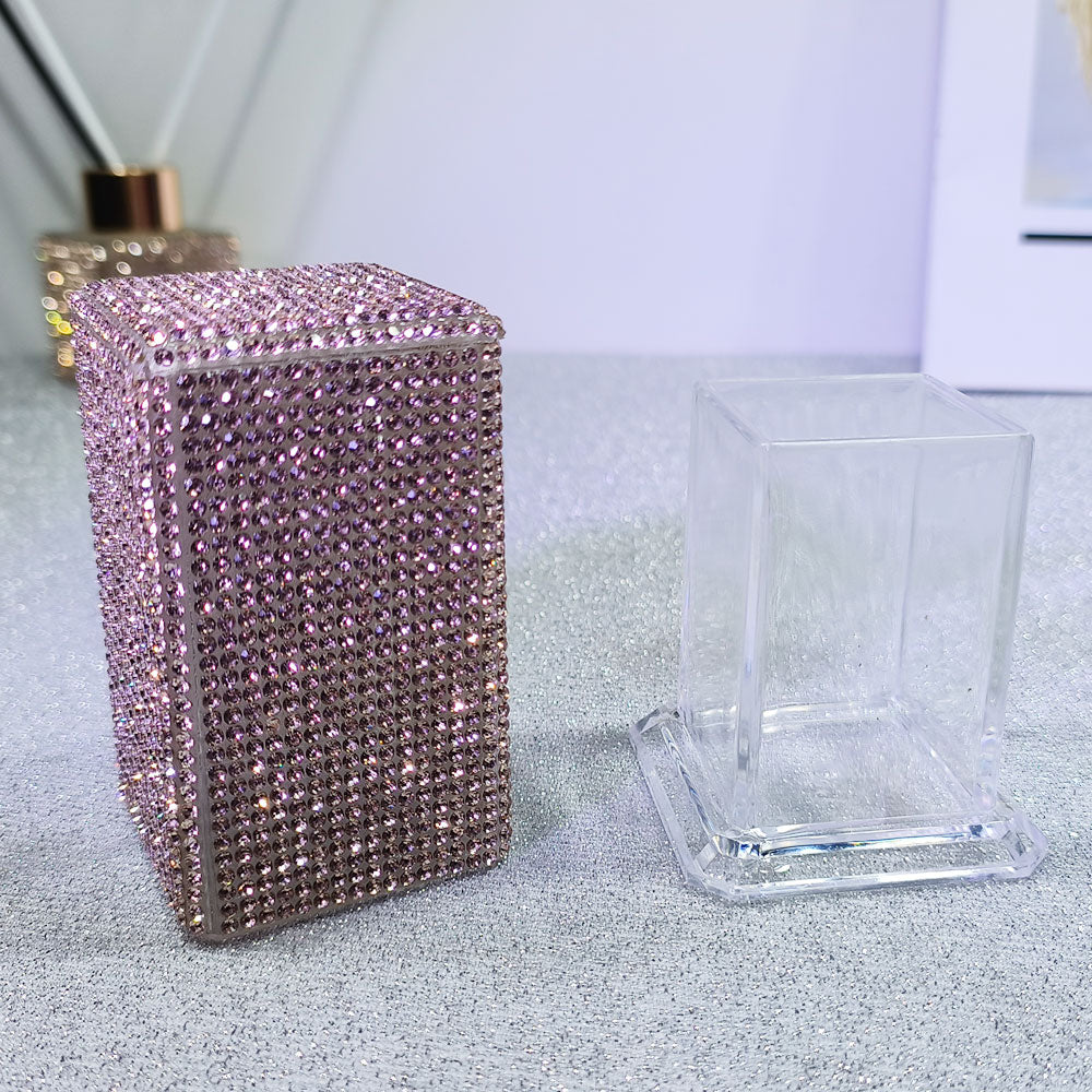 Rhinestone Toothpick Holder & Decorative Tabletop Accent Box