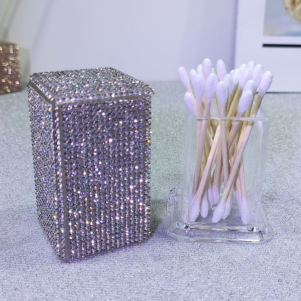 Rhinestone Toothpick Holder & Decorative Tabletop Accent Box