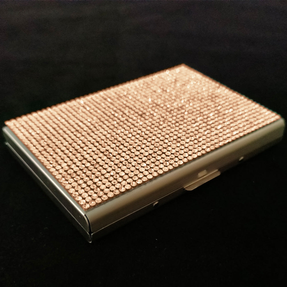 Crystal-Embellished Card Holder for Women - Sleek 6-Card Slot Design