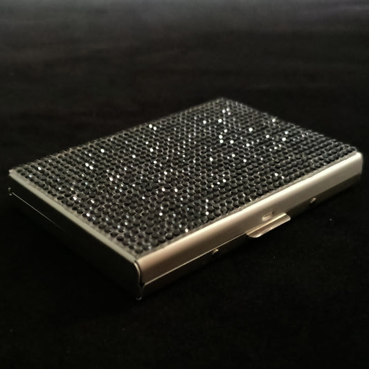 Crystal-Embellished Card Holder for Women - Sleek 6-Card Slot Design