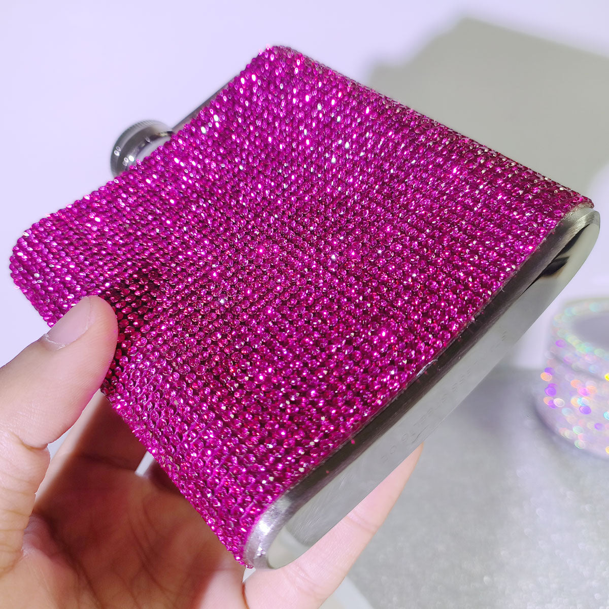 6oz Travel Hip Flask with Glittering Designs