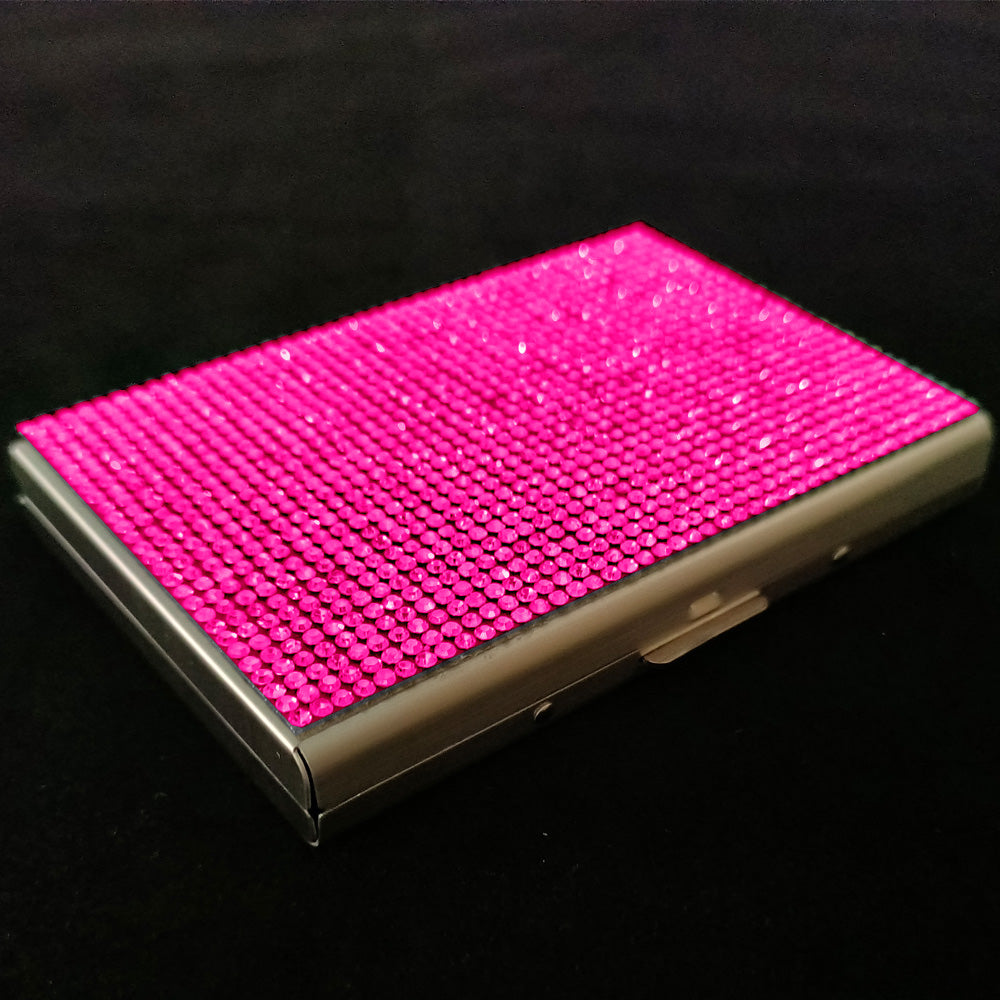 Crystal-Embellished Card Holder for Women - Sleek 6-Card Slot Design