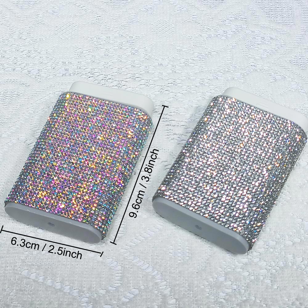 Elegant Crystal-Encrusted Pill Case for Women