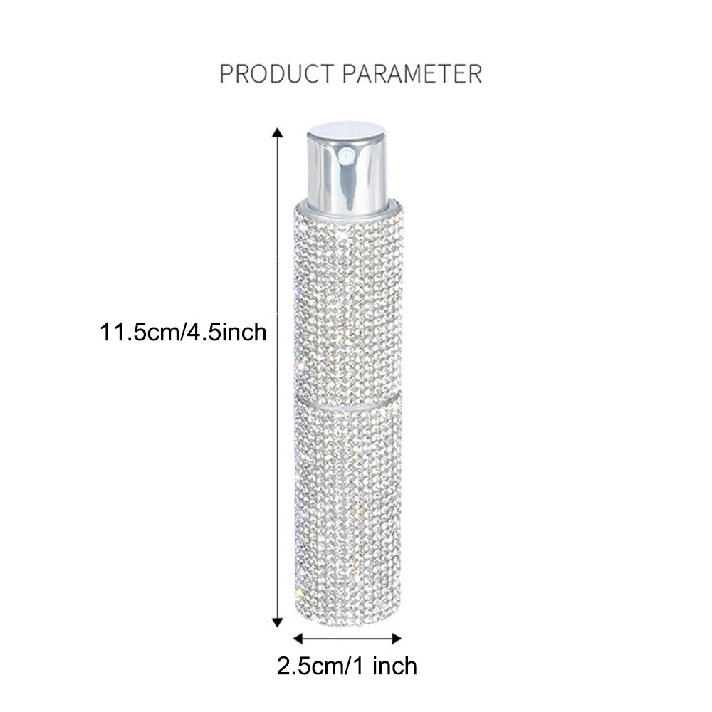 10ML Sparkling Rhinestone Empty Refillable Spray Bottle