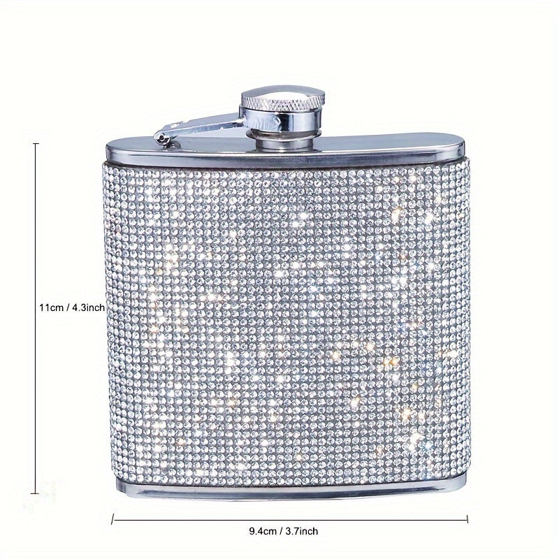 6oz Travel Hip Flask with Glittering Designs