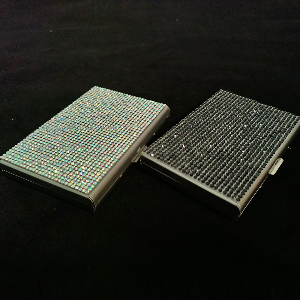 Crystal-Embellished Card Holder for Women - Sleek 6-Card Slot Design