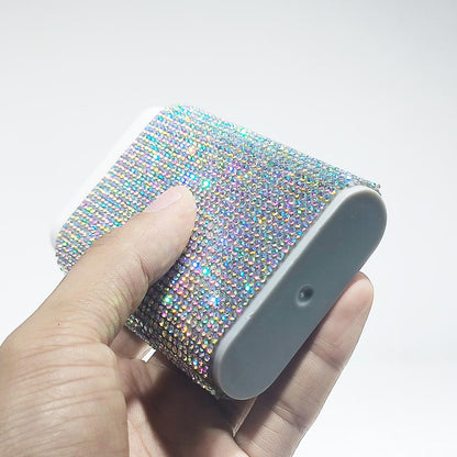 Elegant Crystal-Encrusted Pill Case for Women