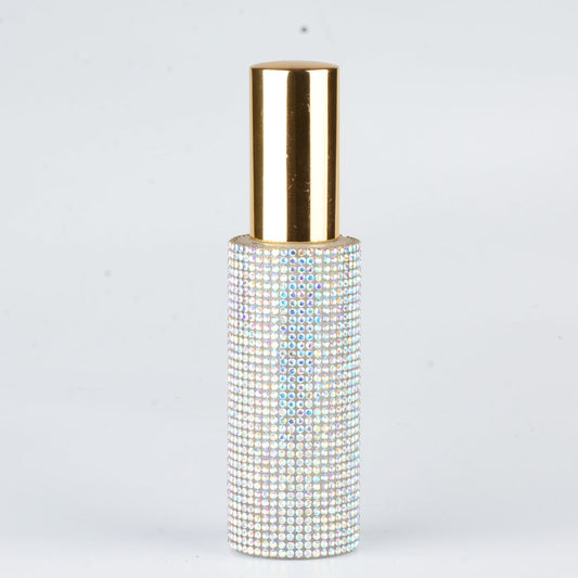30ml Glass Refillable Travel Spray Bottle with Crystal Studs and Pump
