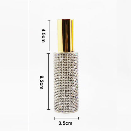 30ml Glass Refillable Travel Spray Bottle with Crystal Studs and Pump