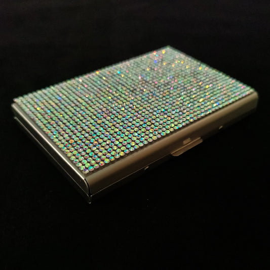 Crystal-Embellished Card Holder for Women - Sleek 6-Card Slot Design