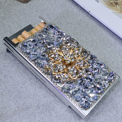 Glitter Rhinestone Cigarette Case for Women