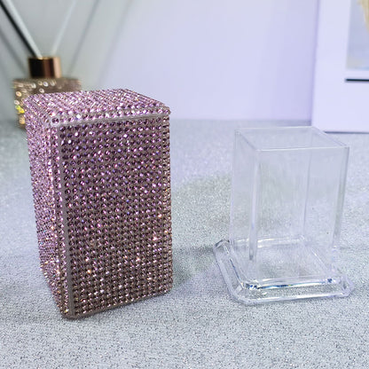 Rhinestone Toothpick Holder & Decorative Tabletop Accent Box