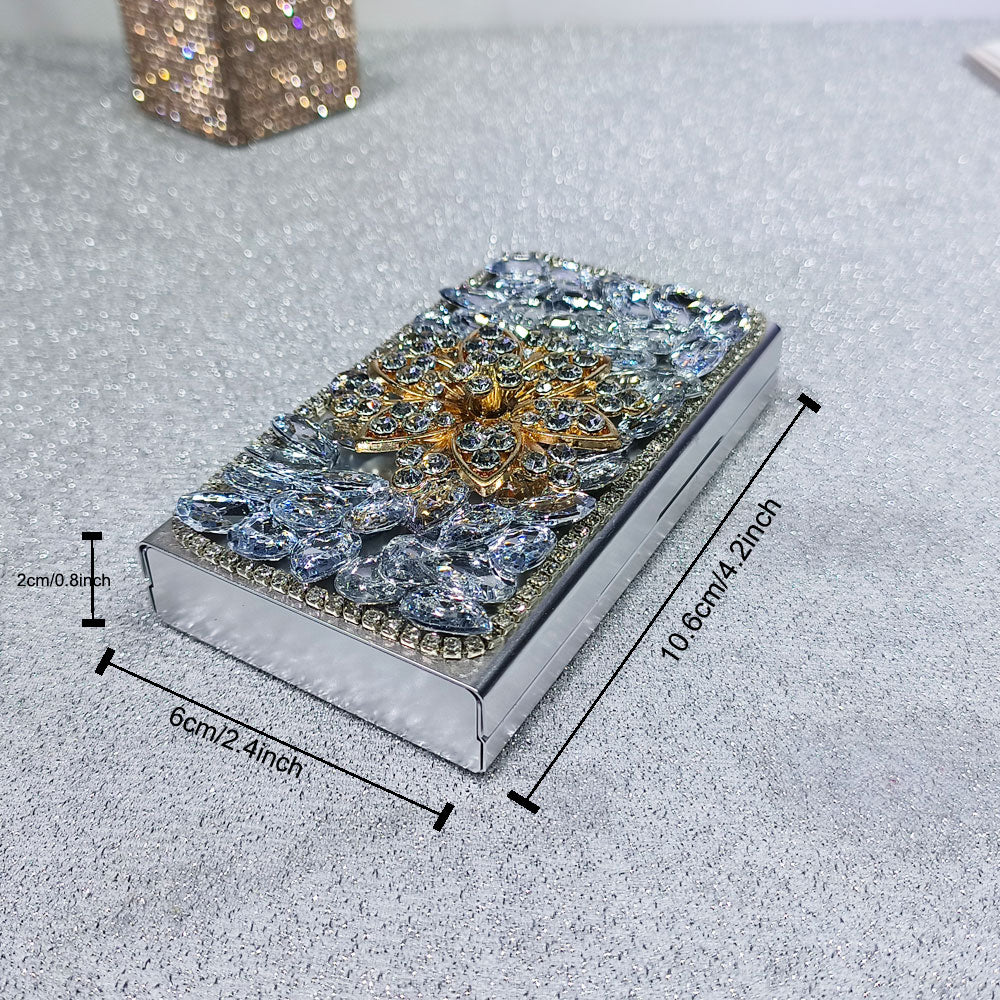 Glitter Rhinestone Cigarette Case for Women