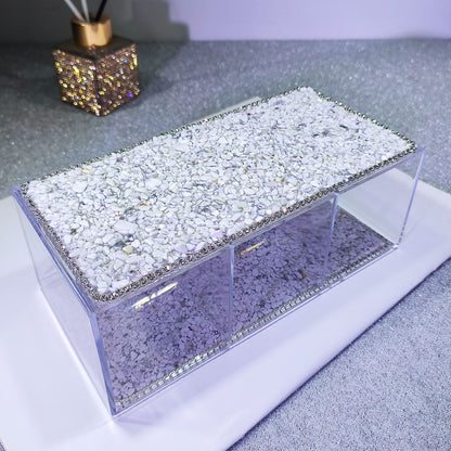 Classic Textured Crushed Stone Pen Holder for Office and Study